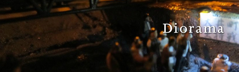 縁台将棋のジオラマ